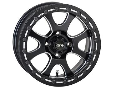 Tsunami Simulated Bead Lock Wheel - 14x7 - 4+3 Offset - 4/156 - Matte Black