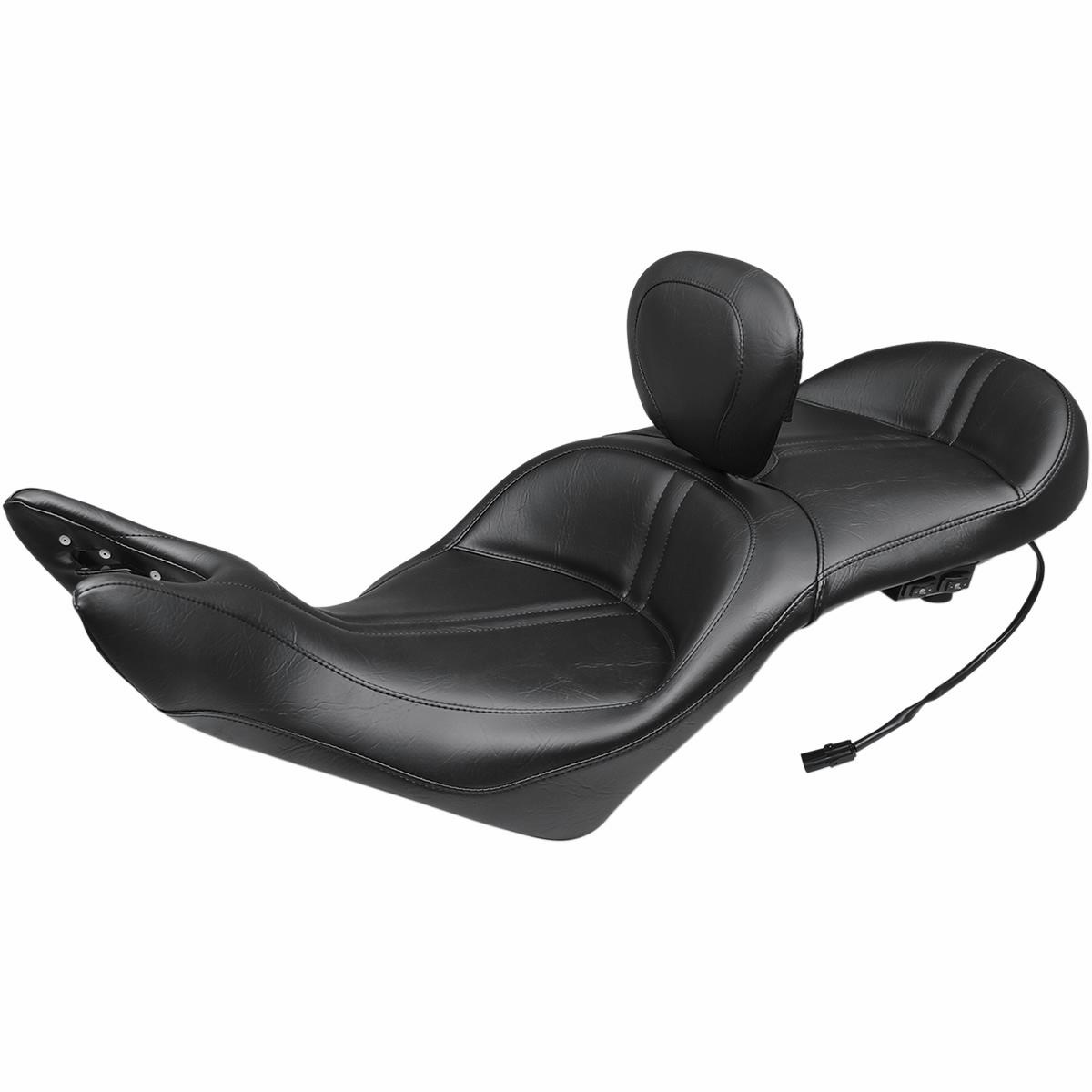Heated One-Piece Touring Seat with Driver Backrest