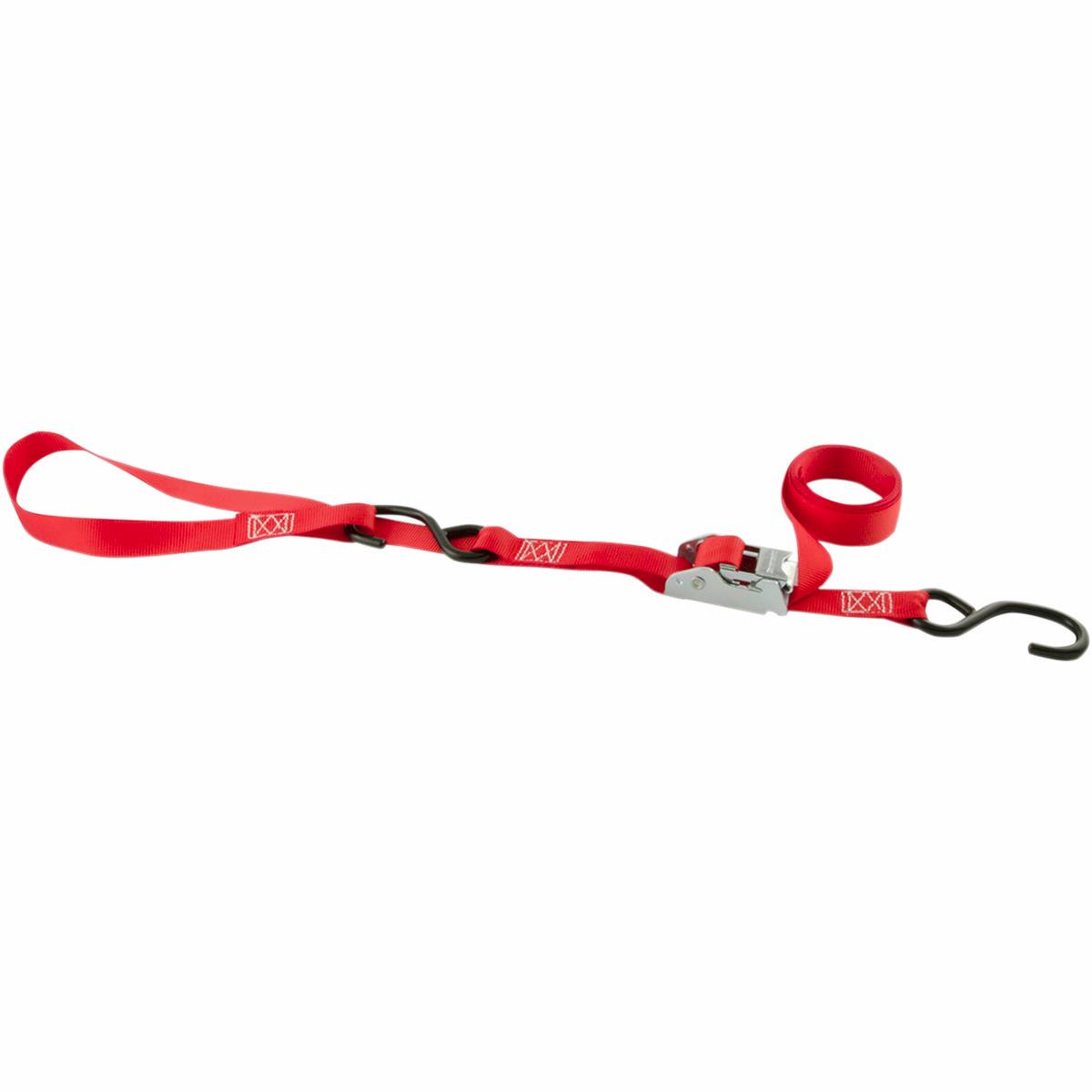 1in. x 6ft. Tie-Downs with Over-Center Style Buckles - Red
