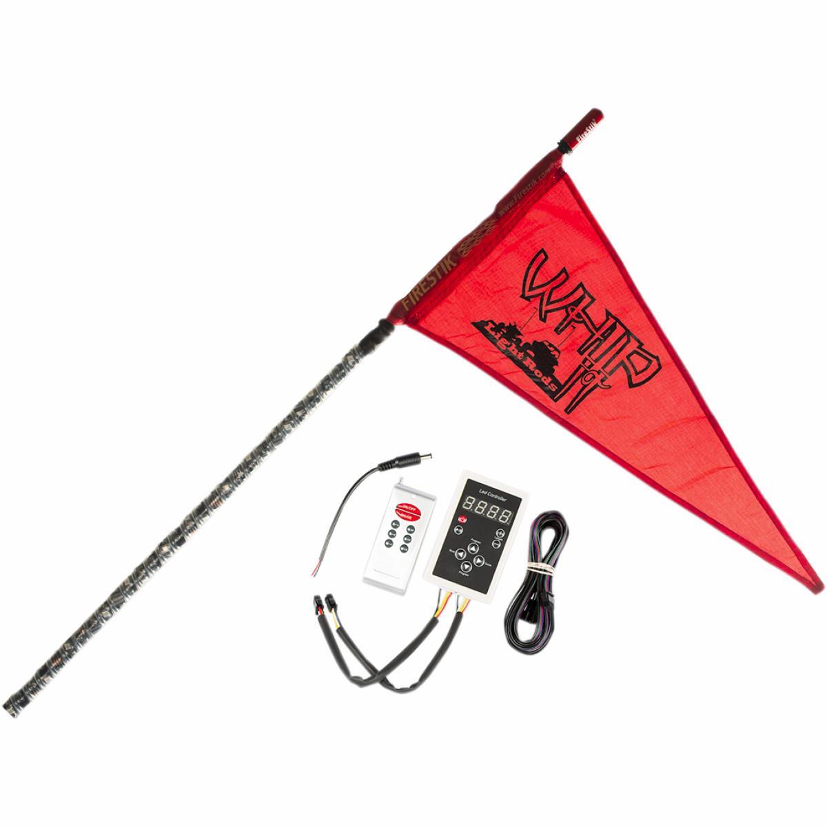 Deluxe RF Light Rod Whip - 7ft. - Black