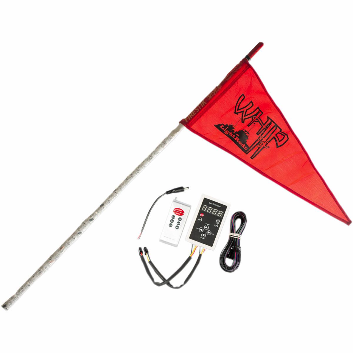 Deluxe RF Light Rod Whip - 5ft. - White