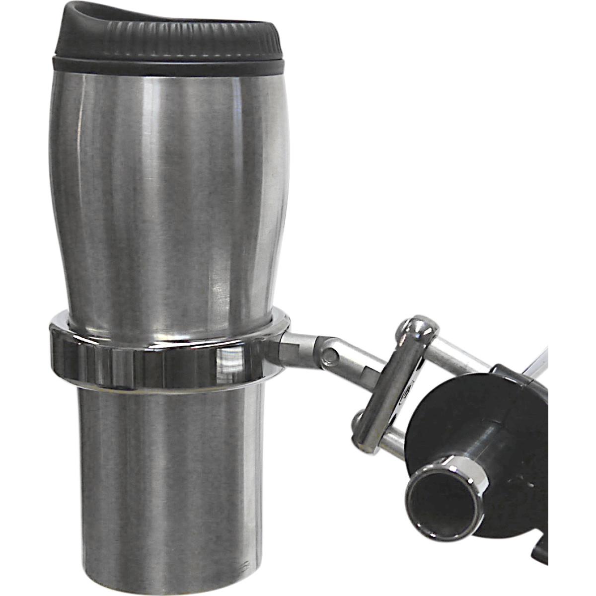 RoadRunner PLUS Drink Holder w/Travel Mug - Brake/Clutch Mount - Chrome