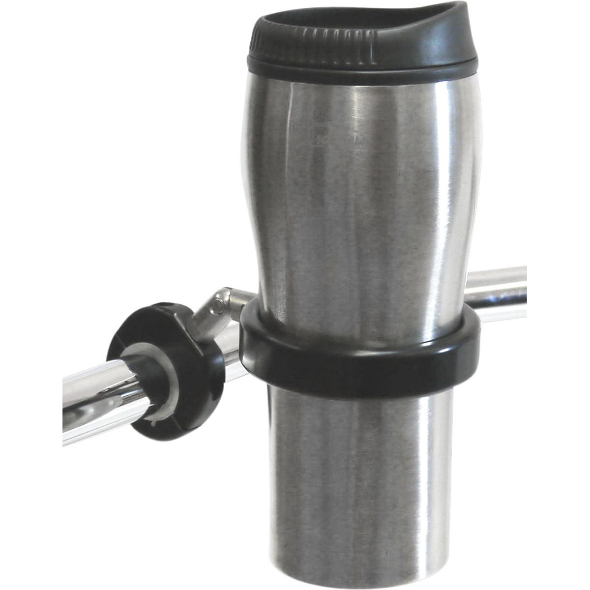 RoadRunner PLUS Drink Holder w/Travel Mug - 1in. thru 1-1/4in. - Black