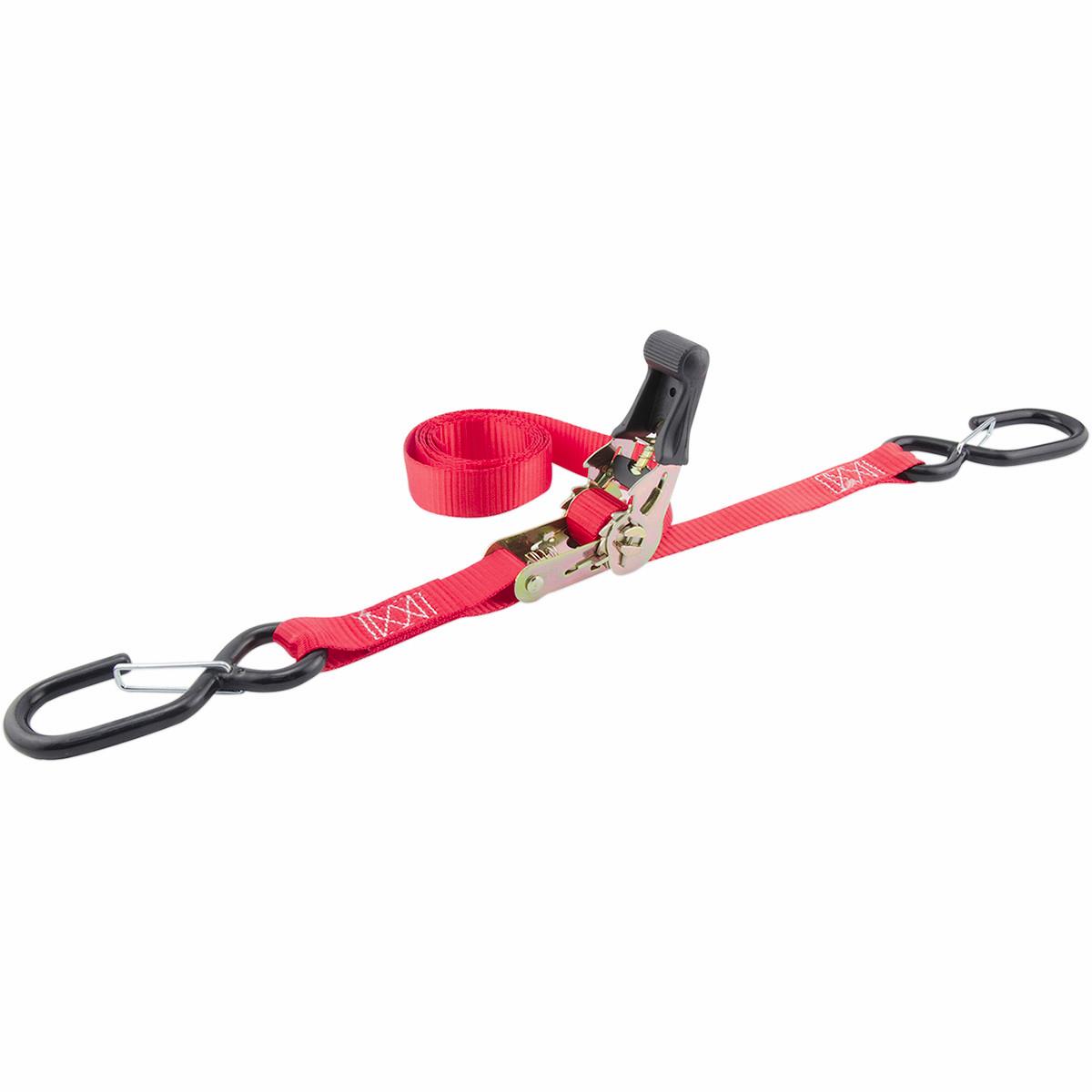 1in. x 6ft. Soft-Grip Ratchet Straps - Red