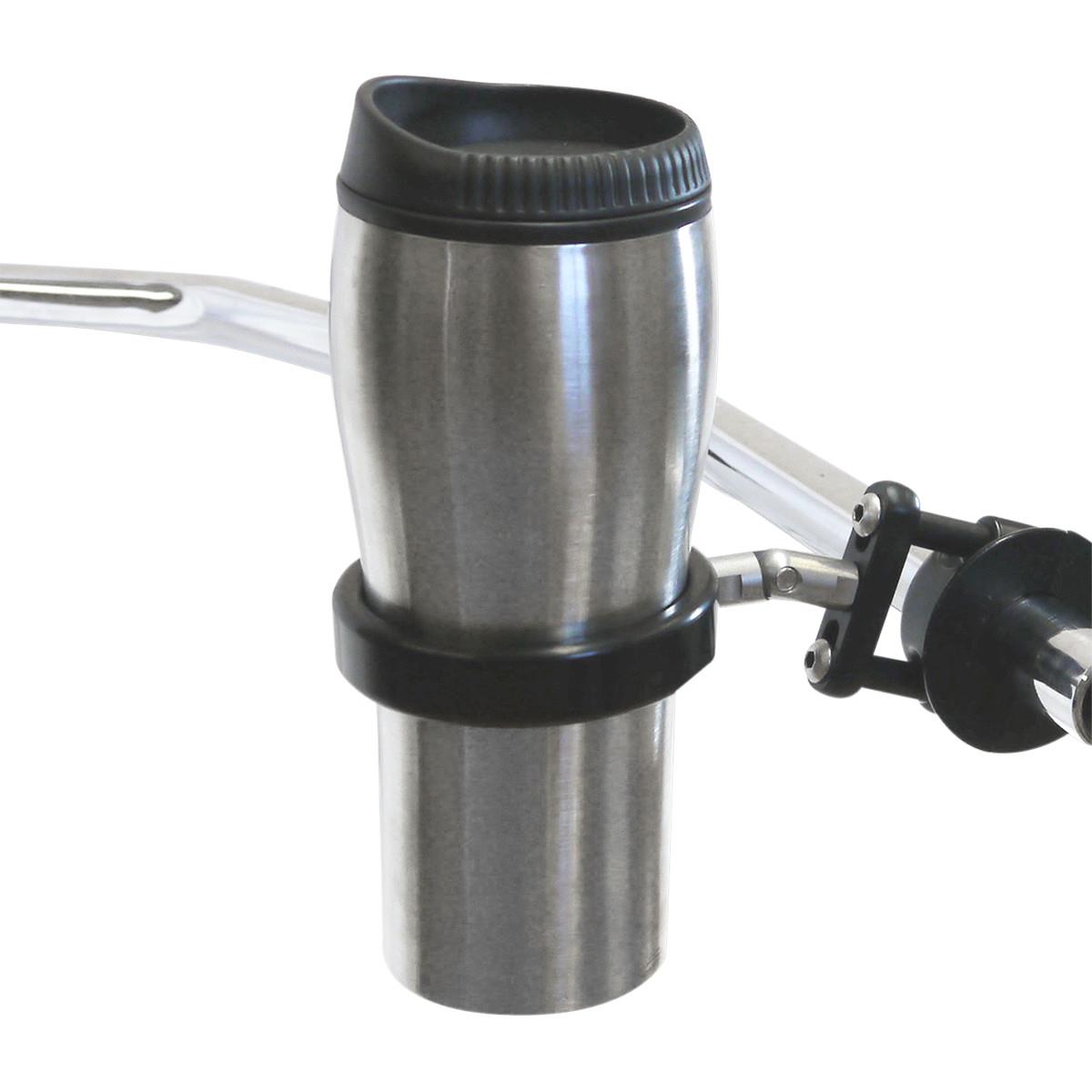 RoadRunner PLUS Drink Holder w/Travel Mug - Brake/Clutch Mount - Black