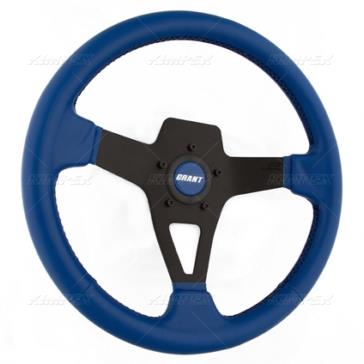 Vinyl Steering Wheel - Black/Blue