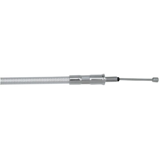 Polished Stainless Steel High Efficiency Braided Clutch Cable - 58-11/16in.