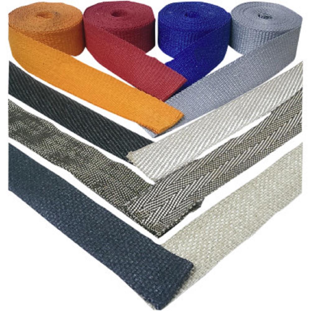 Exhaust Pipe Wrap - 2in. x 100ft. - Natural with Stainless Steel