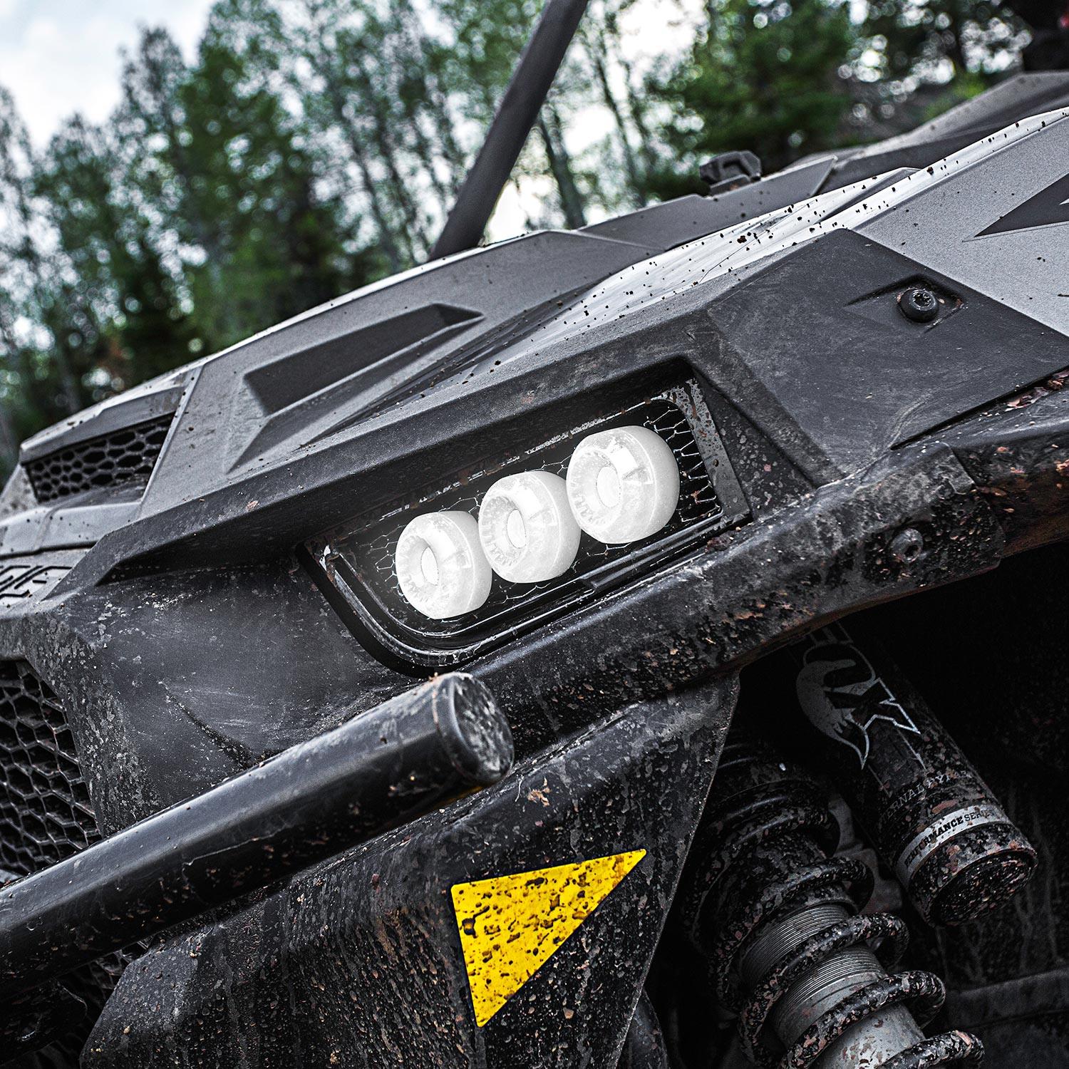 Trailblazer LED Adjustable Headlight Bezels - White