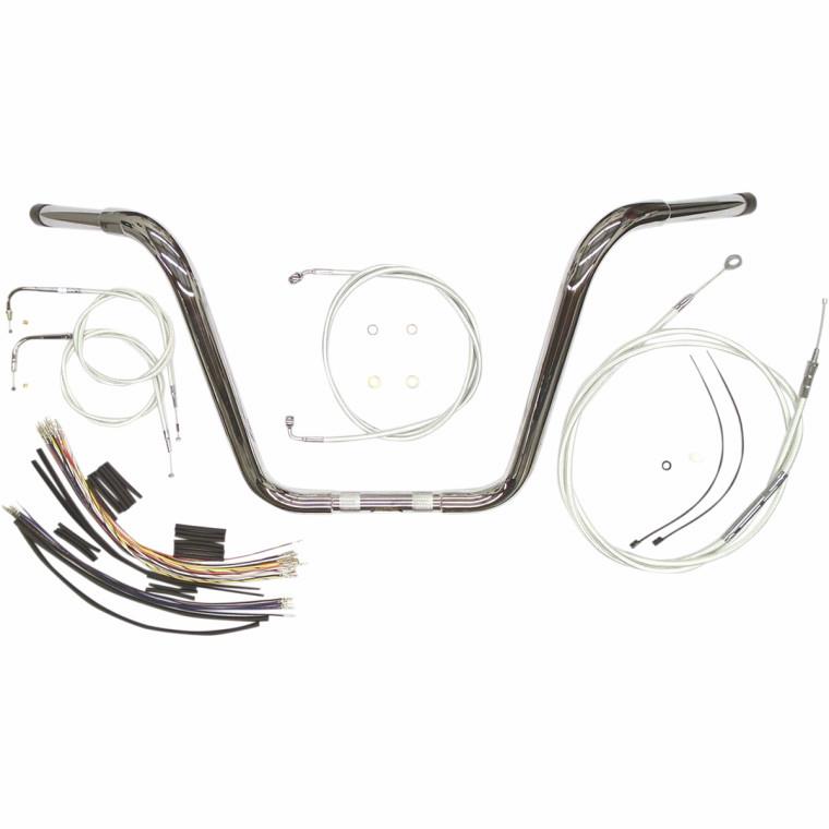 Caliber Bagger Handlebar Installation Kit - 16in. - Chrome