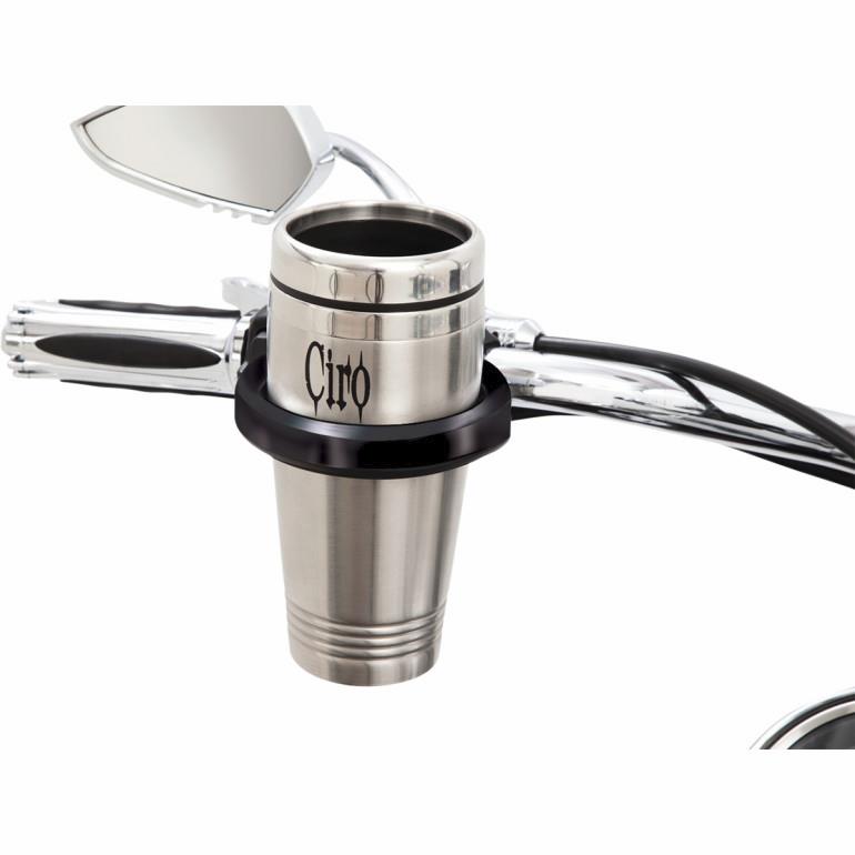 Cup Holder with 1 1/4in. Handlebar Mount - Black