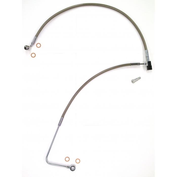 Clear Coated XR Stainless Lower Front Brakeline Kit