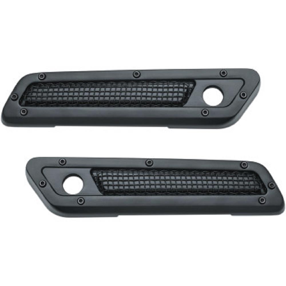 Mesh Saddlebag Hinge Covers - Satin Black