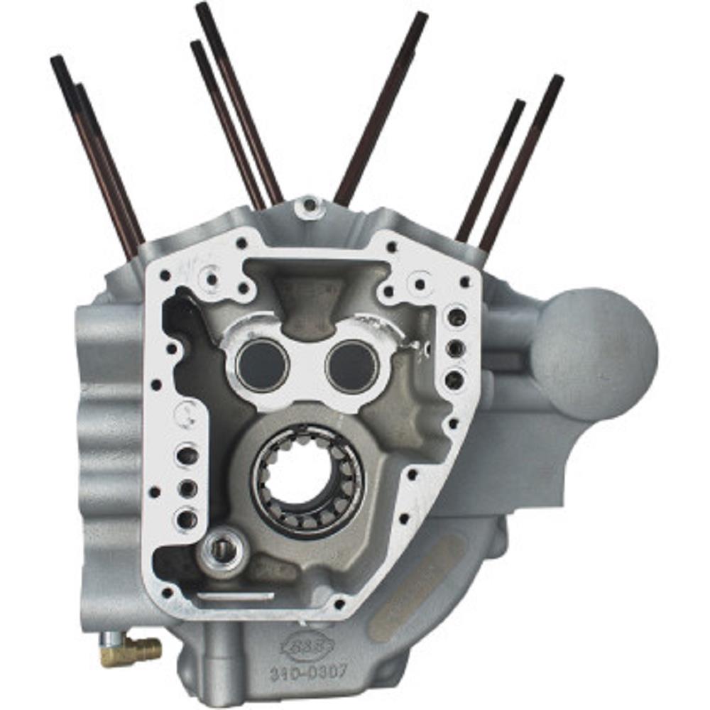 Twin Cam Engine Case - Stock Bore - Silver Powder Coat