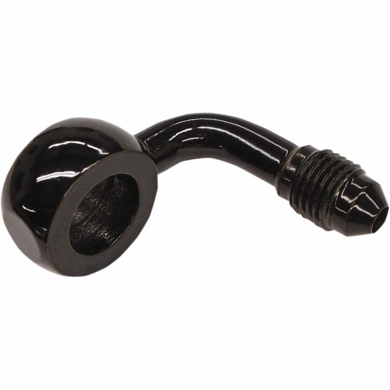 7/16in. Banjo X AN-3 Brake Line Fitting - 90 Deg. - Black