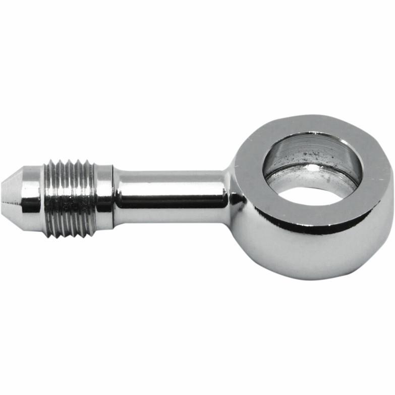 7/16in. Banjo X AN-3 Brake Line Fitting - 180 Deg. - Chrome