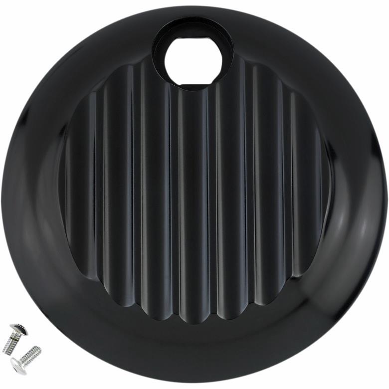 Finned Fuel Door - Black Anodized