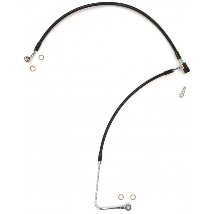 Black Coated XR Stainless Lower Front Brakeline Kit