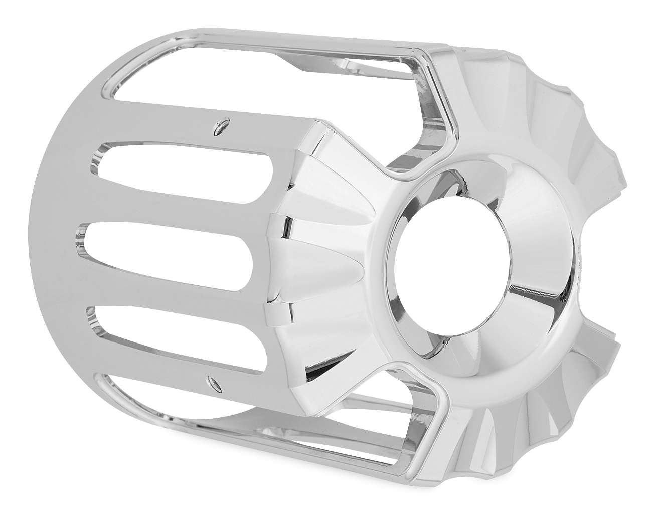 Deep Cut Oil Filter Cover - Chrome
