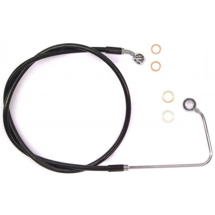 Black Coated XR Stainless Upper Front Brakeline Kit - 34-11/16in. Total Length