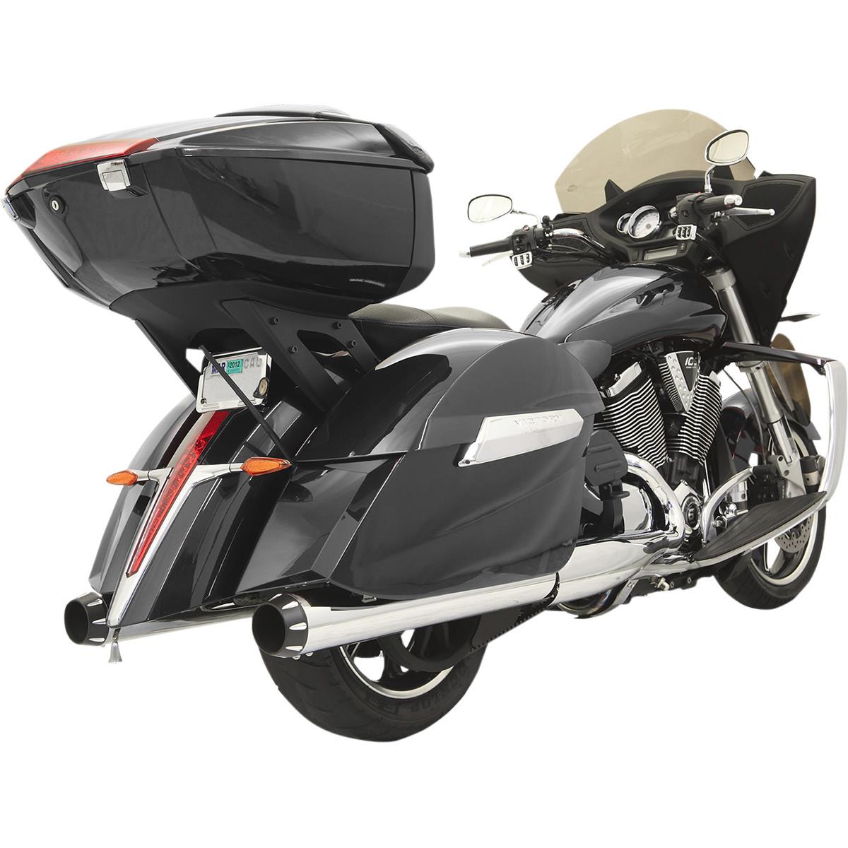 4in. Straight Slip-On Muffler with Quick Change End Cap - Chrome