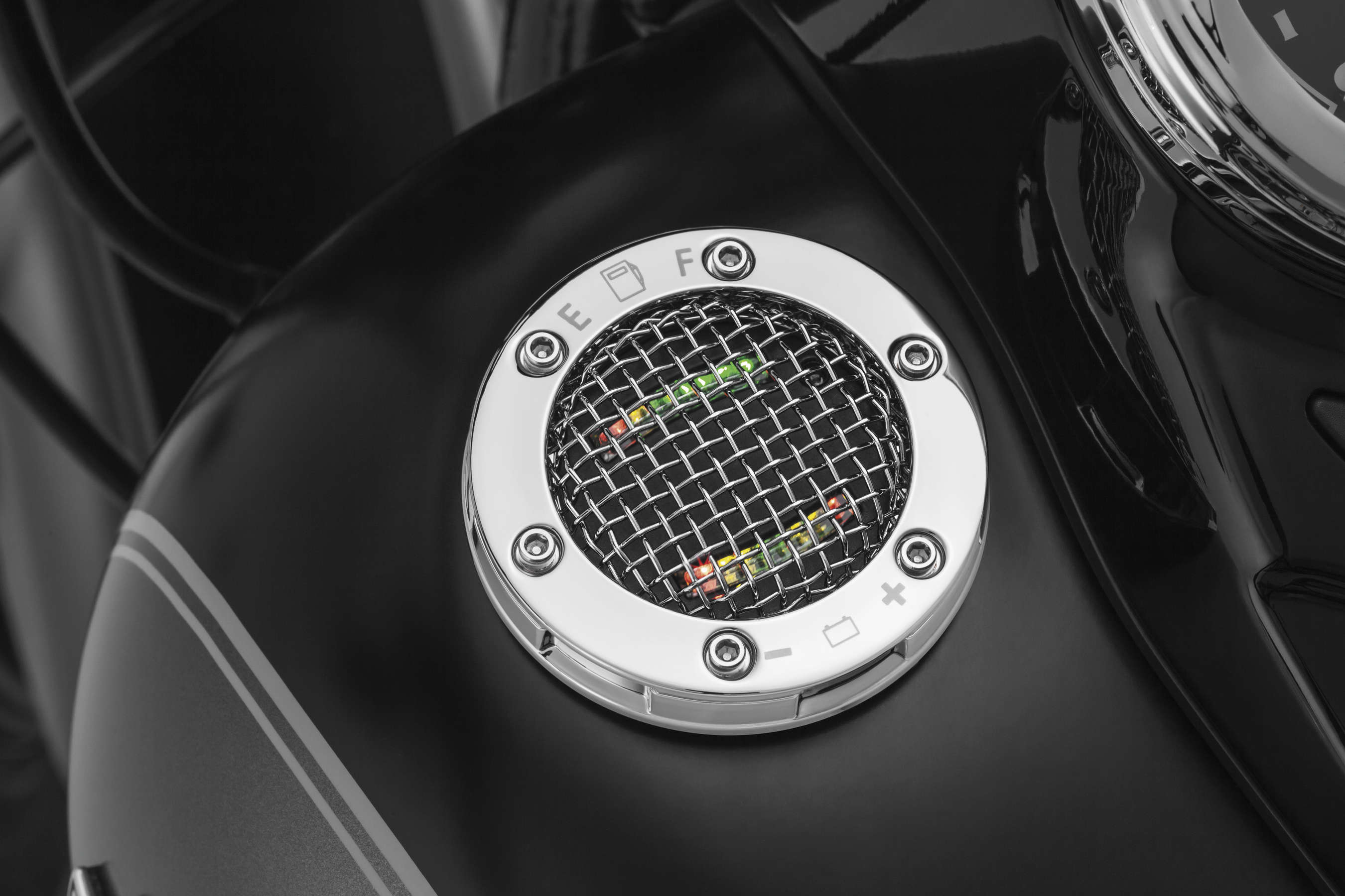 Mesh Fuel and Battery Gauge - Chrome