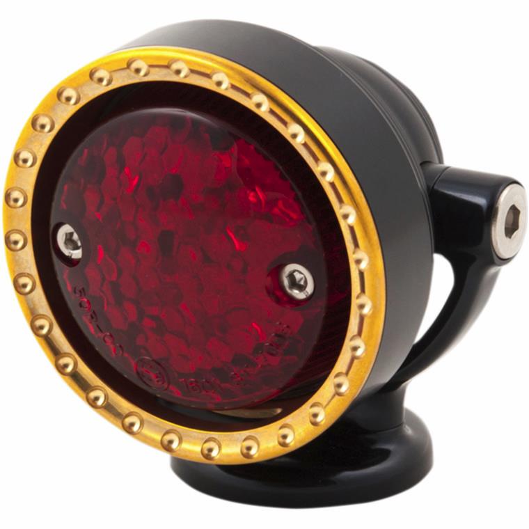 Neo-Fusion Taillight - Black Machine w/ Brass Ring