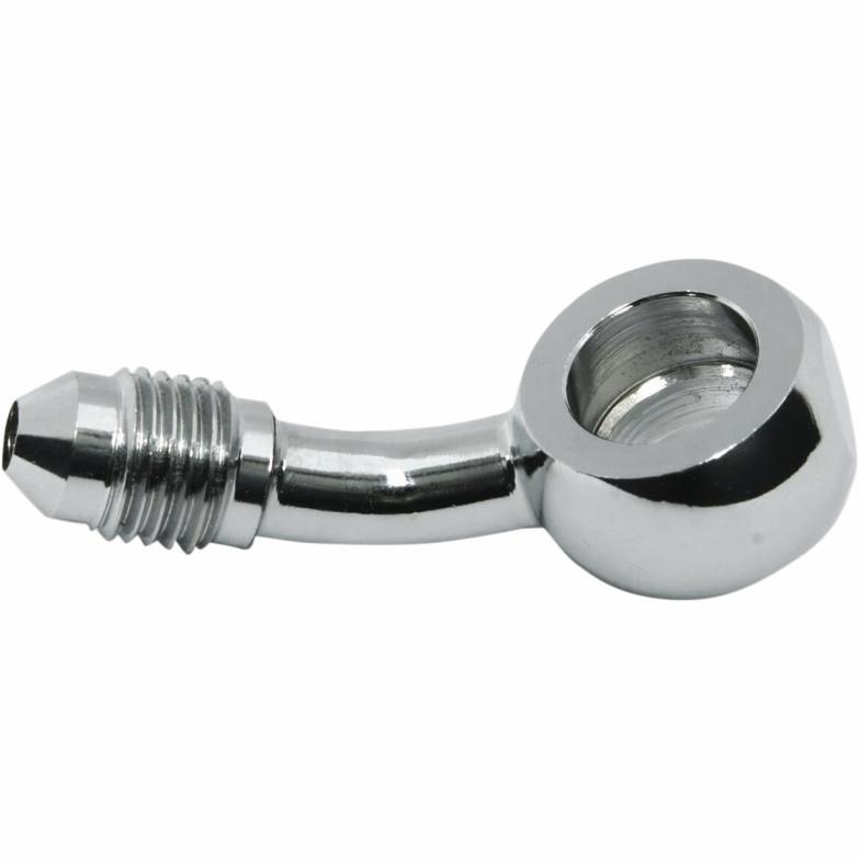 10mm Banjo X AN-3 Brake Line Fitting - 35 Deg. - Chrome