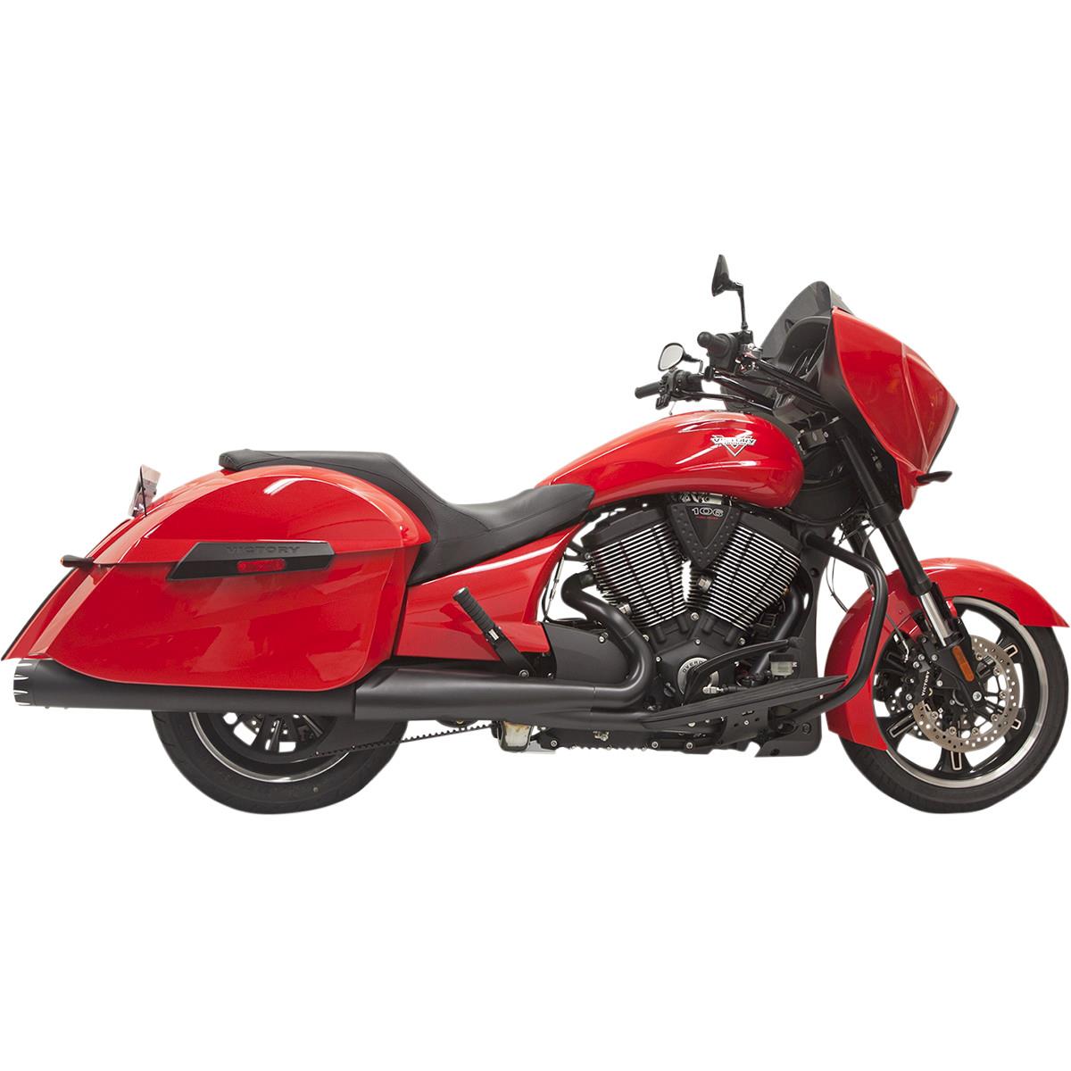 4in. Straight Slip-On Muffler with Quick Change End Cap - Black