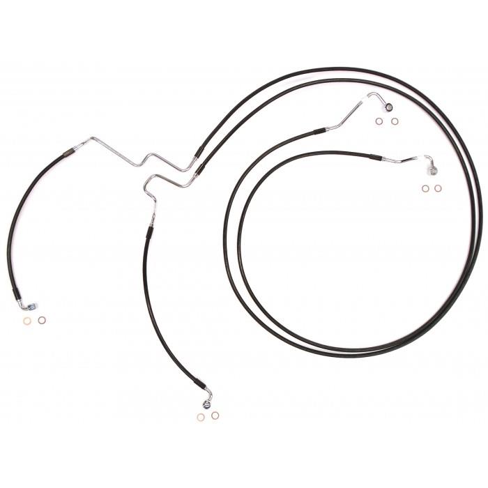 Black Coated XR Stainless Lower Front Brakeline Kit