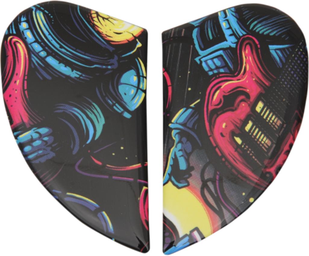 Side Plate Kit for Airmada Space-Bass-Face Helmet - Purple/Red