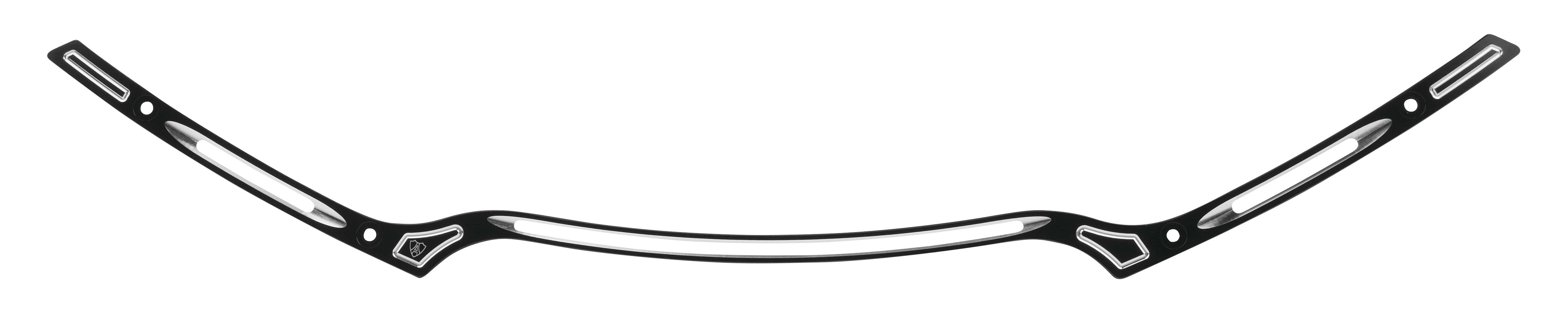 Deep Cut Billet Windshield Trim - Black