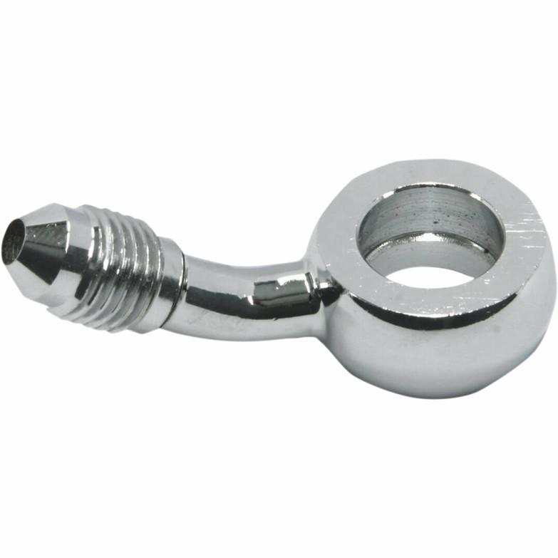 7/16in. Banjo X AN-3 Brake Line Fitting - 35 Deg. - Chrome