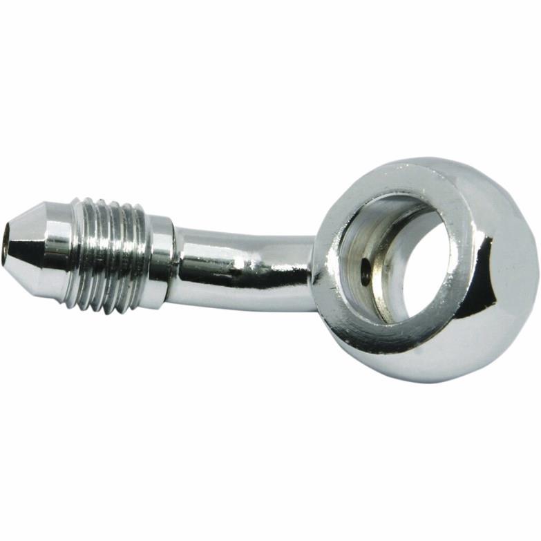 10mm Banjo X AN-3 Brake Line Fitting - 45 Deg. - Chrome