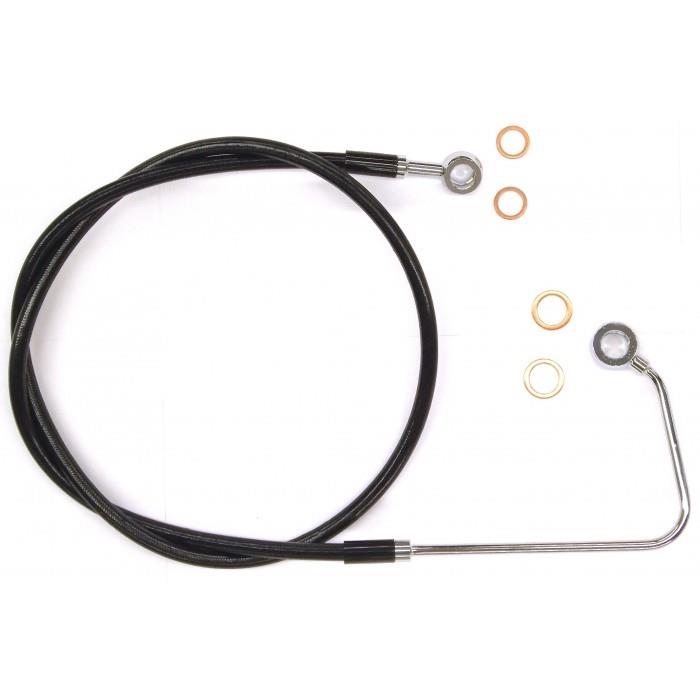 Black Coated XR Stainless Upper Front Brakeline Kit - 36-11/16in. Total Length