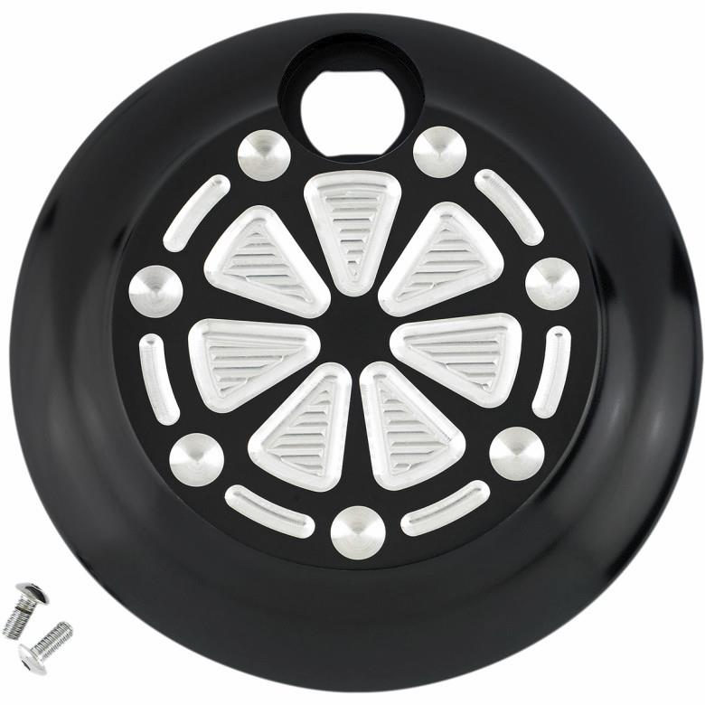 Tech Fuel Door - Black Machine w/ Silver Accents