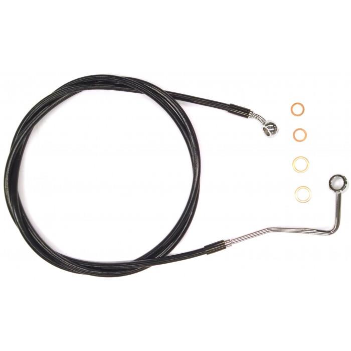 Black Coated XR Stainless Upper Front Brakeline Kit - 68in. Total Length