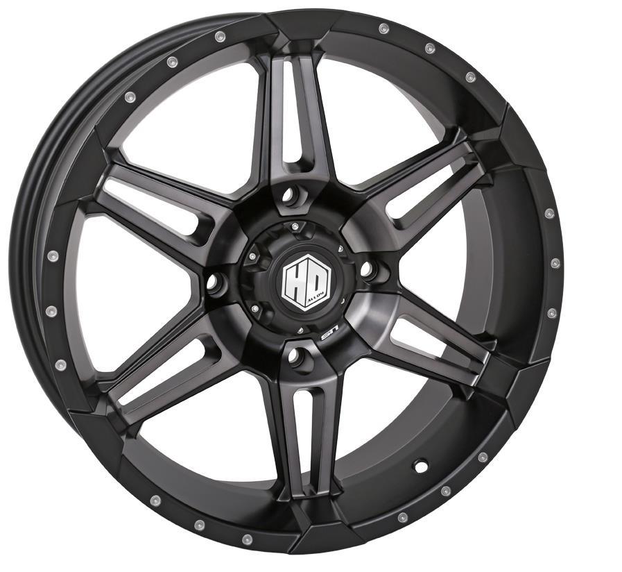HD7 Alloy Wheel - 14x7 - 5+2 Offset - 4/110 - Matte Black/Smoke