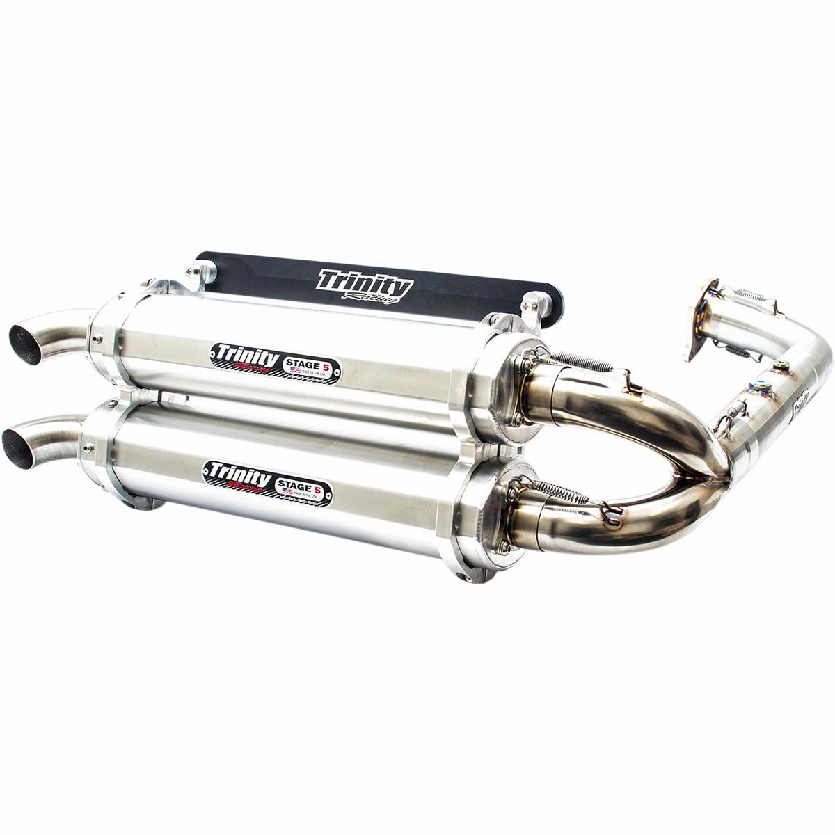 Stage 5 Dual Exhaust System - Brushed Muffler