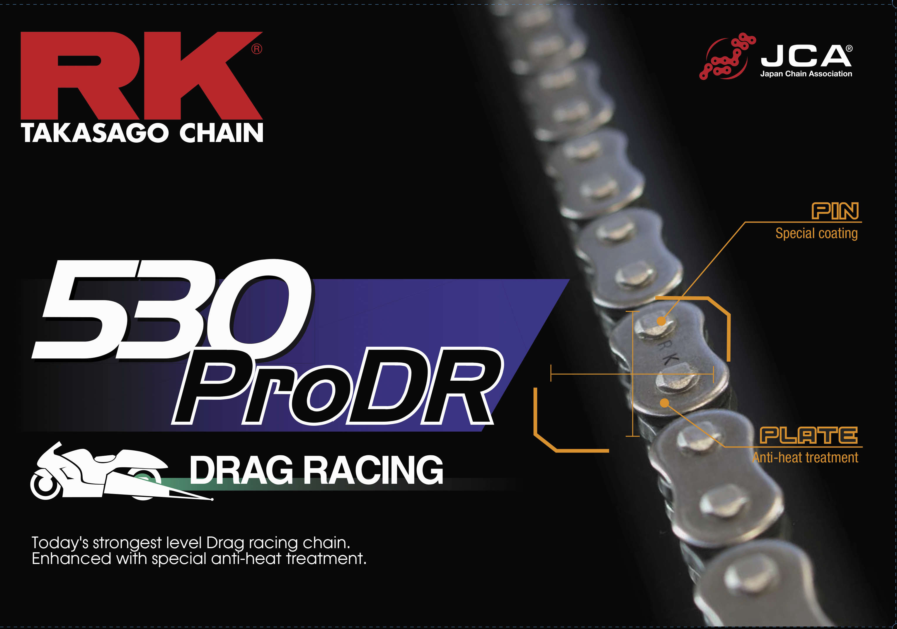 530 Pro DR Drag Racing Chain - 150 Links