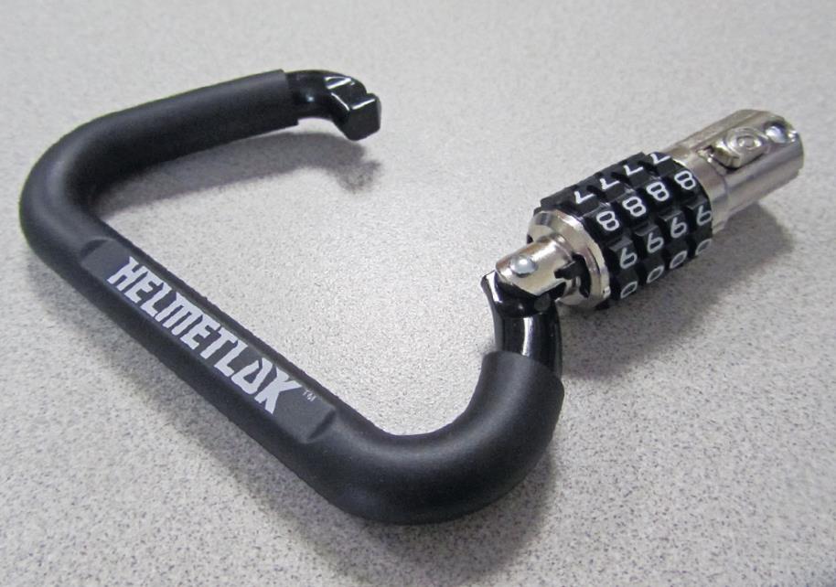 Helmetlok II Combination Lock - Black/Rubberized