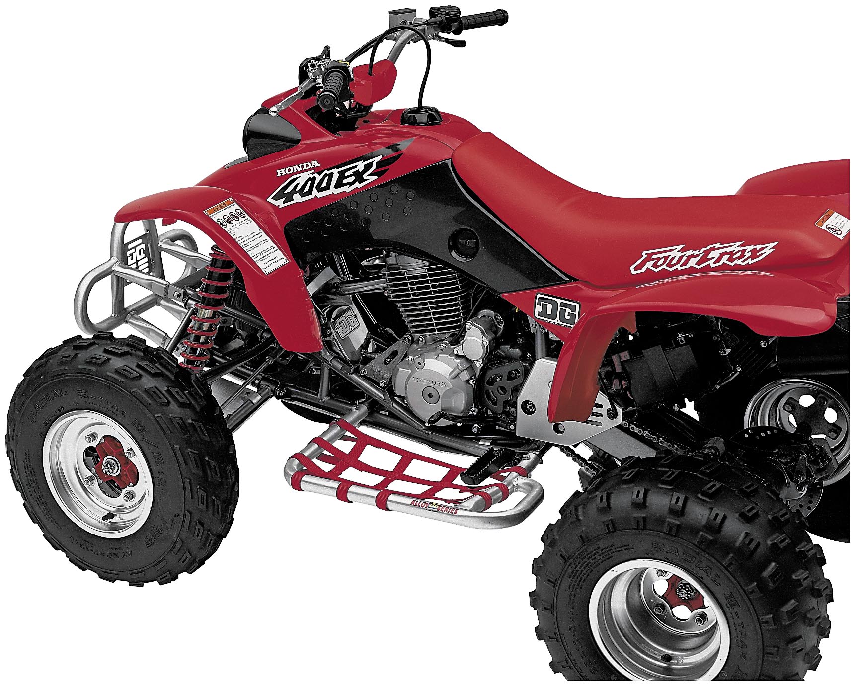 Alloy Nerf Bars - Alloy Bar - Red Web