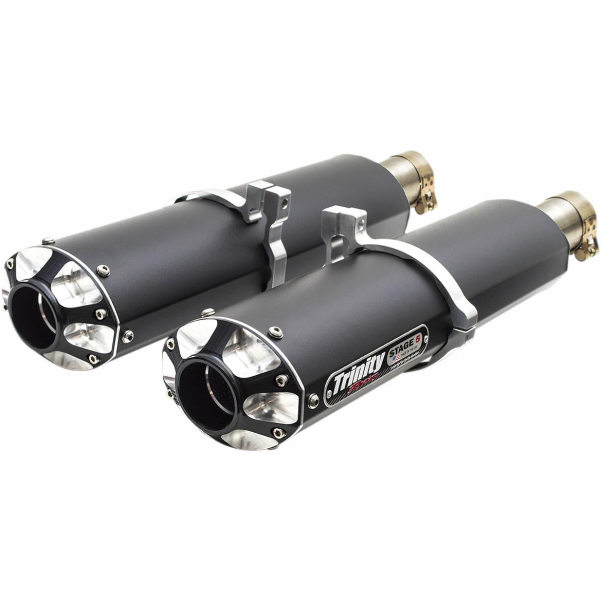 Stage 5 Dual Slip-Ons - Black Muffler