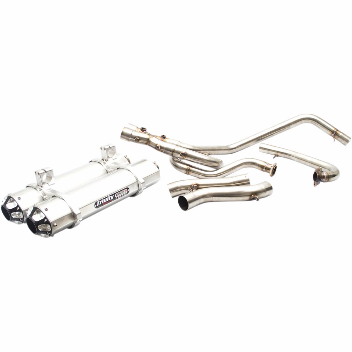 Stage 4 Dual Exhaust System - Brushed Muffler