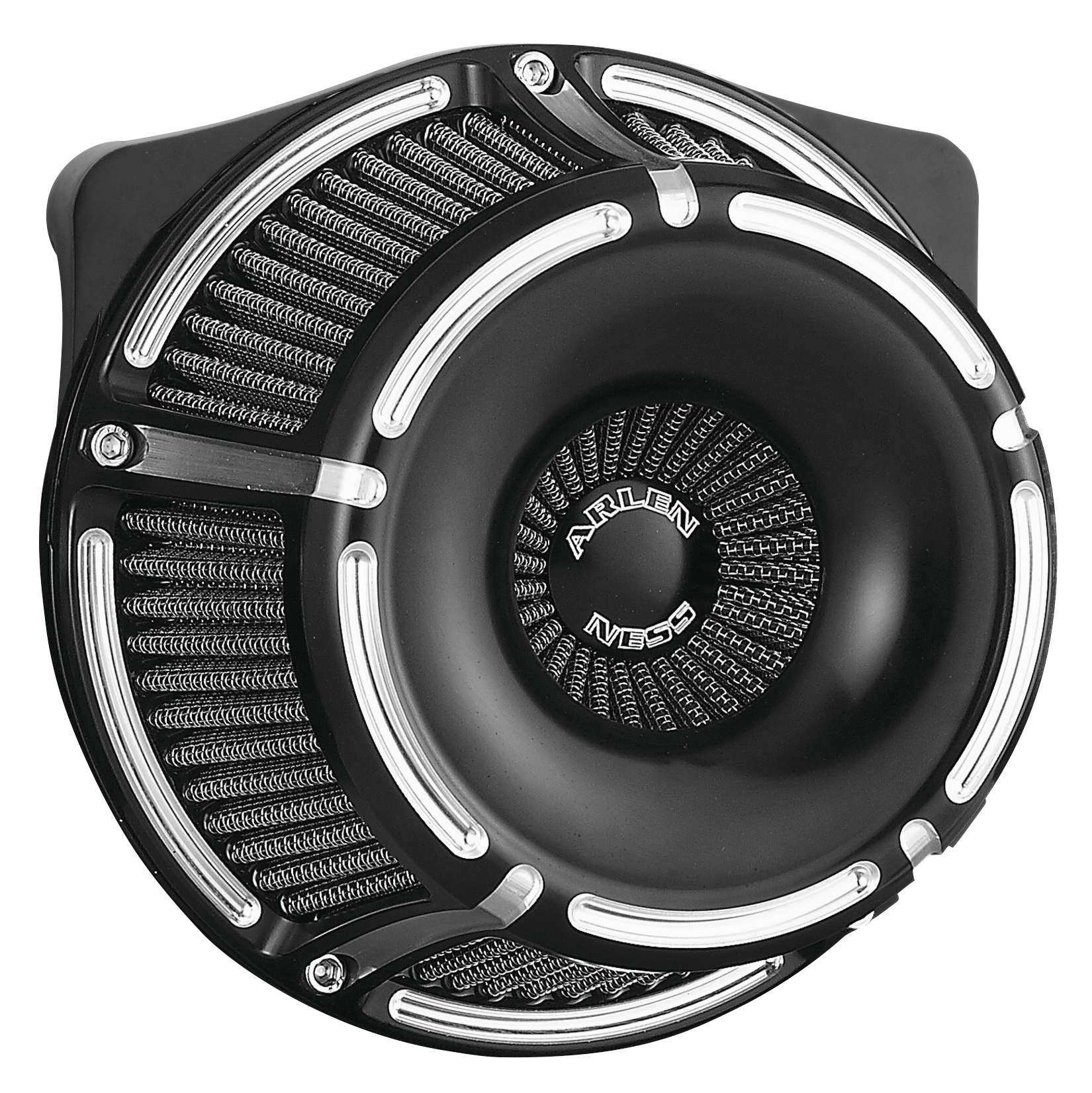 Inverted Series Air Cleaner Kit - Slot Track - Black Anodized