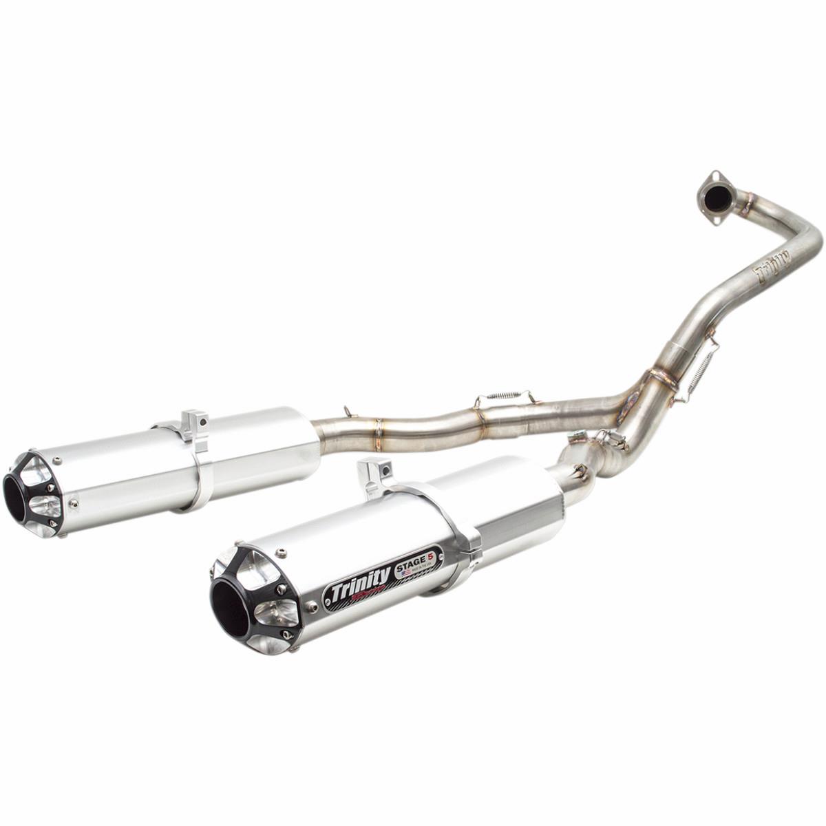 Stage 5 Dual Exhaust System - Brushed Muffler