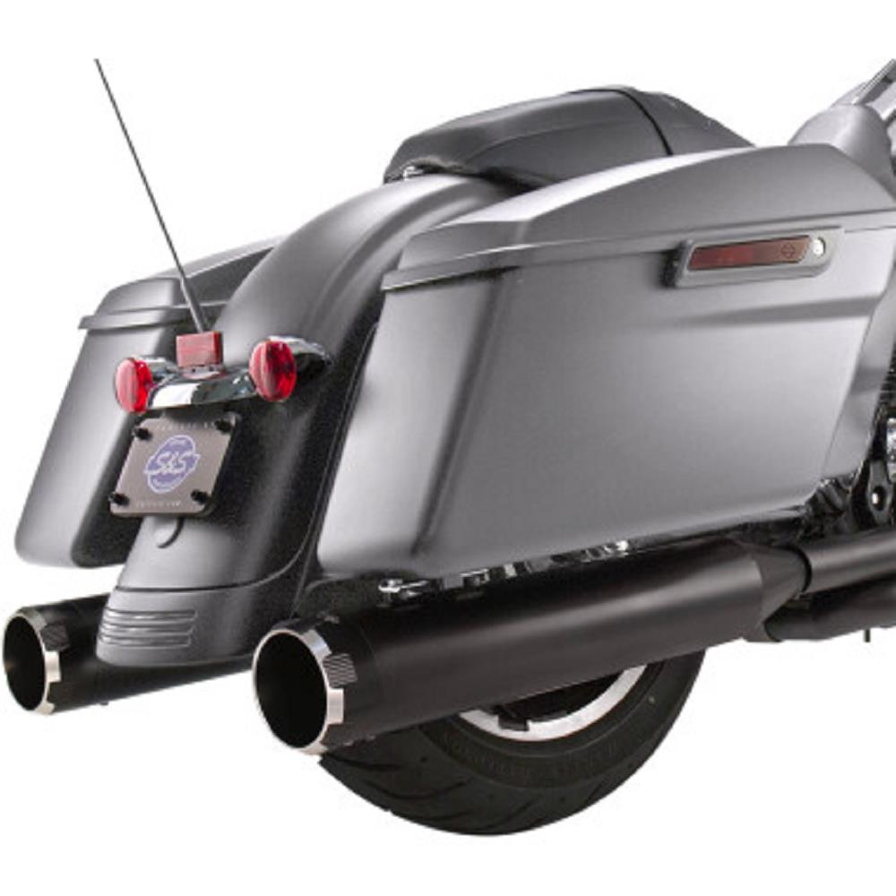 MK45 4-1/2in. Performance Muffler - Black with Chrome Thruster End Caps