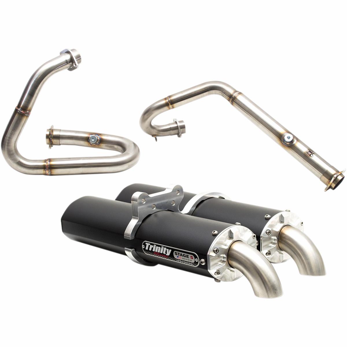 Stage 5 Dual Exhaust System - Black Muffler