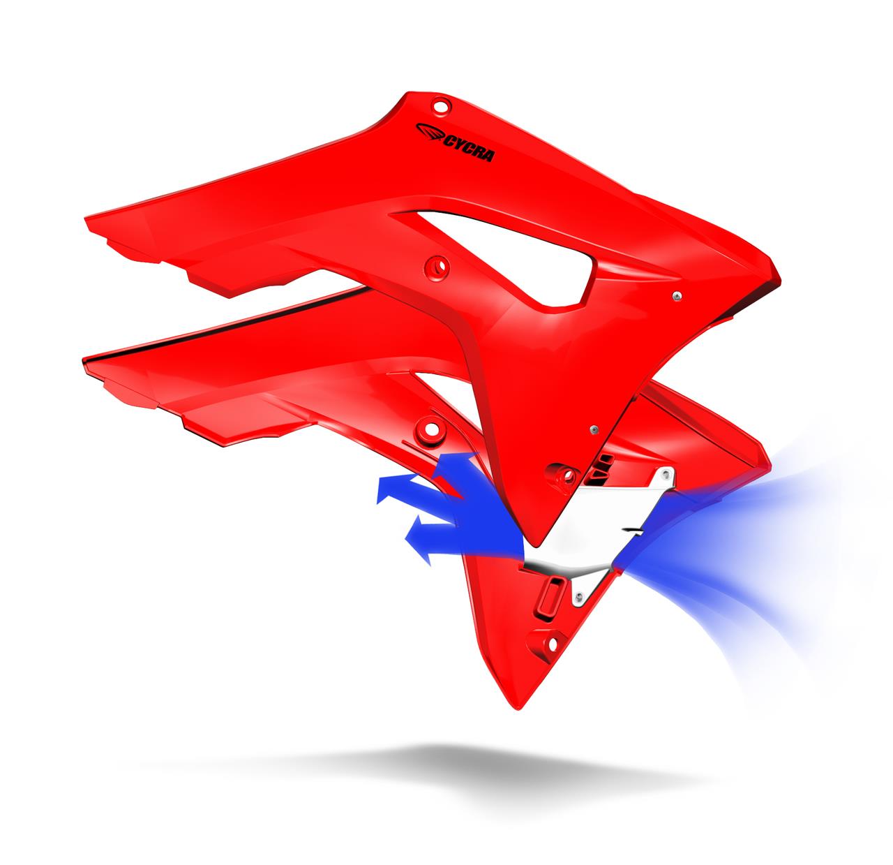 Powerflow Intake Radiator Shrouds - Red