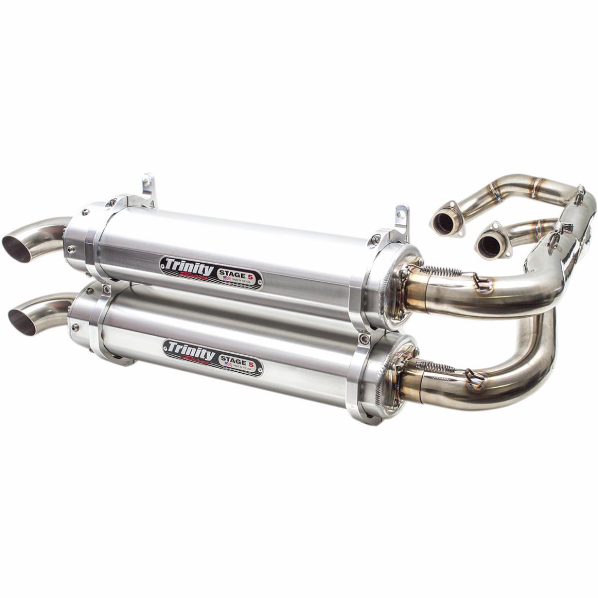 Stage 5 Dual Exhaust System - Brushed Muffler